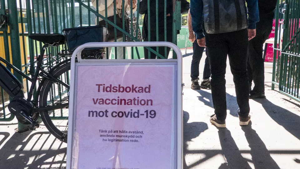 Queue for vaccination