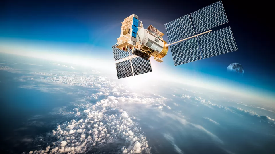Image of a satellite in space