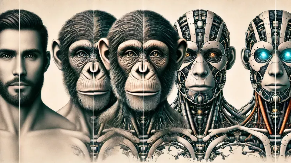 This illustration clearly shows how AI lacks reasoning. It is an example of the distortions found in the system's background material. DALL·E here illustrates a "human" as a white man in his 30s with symmetrical features. Illustration: DALL·E