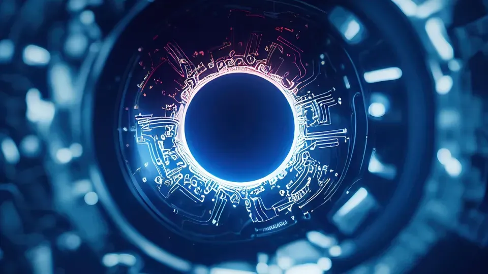 An illustration that looks like a digital eye