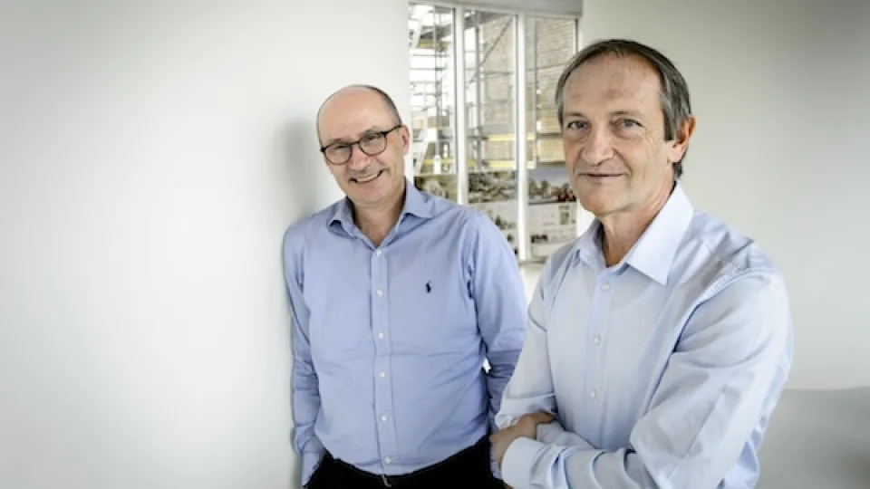 Jiri Lukas (left) and Jiri Bartek (right), the 2016 recipient of the Eric K. Fernström Nordic Prize.P otographer: Kennet Ruona