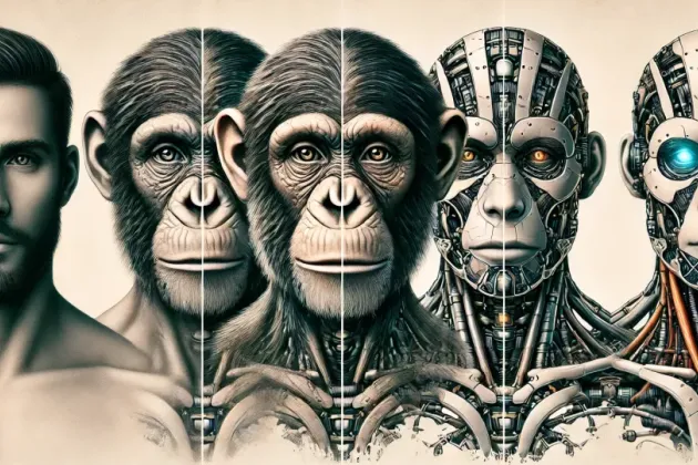 This illustration clearly shows how AI lacks reasoning. It is an example of the distortions found in the system's background material. DALL·E here illustrates a "human" as a white man in his 30s with symmetrical features. Illustration: DALL·E