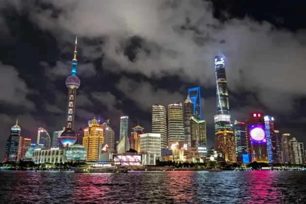 Shanghai skyline at night