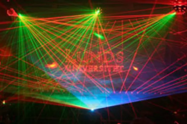 Physics and lasershow at Lund University Department of Physics