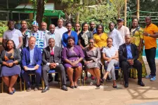 Participants in the programme ‘Human Rights and Gender Equality in Climate and Disaster Displacement’ together with teacher Matthew Scott and Lord Mayor of Kampala. 