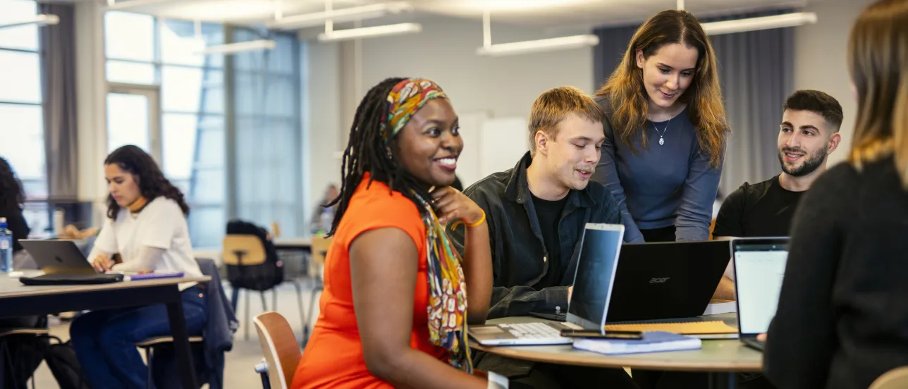 Students working together in a study environment.