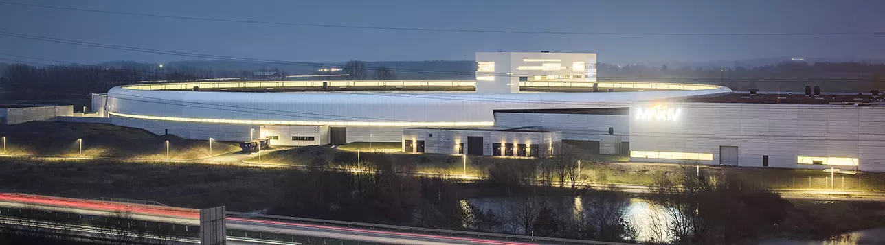 MAX IV by night. Foto: ABML4/Felix Gerlach.