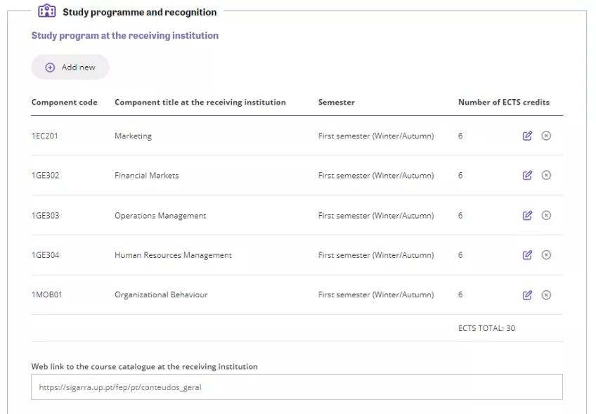 Screenshot from SoleMove - List of courses. Photo