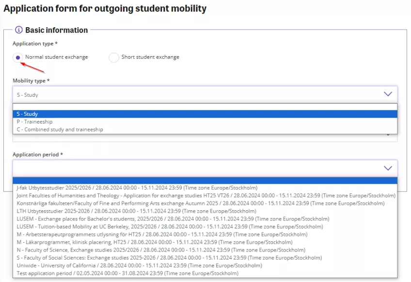 Screenshot from SoleMove - Choose mobility type and application. Photo