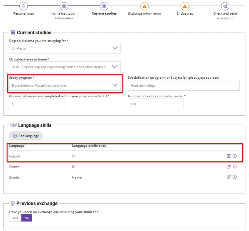 Current studies in SoleMove. Screenshot.