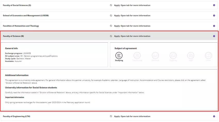 Agreement info in SoleMove. Screenshot.