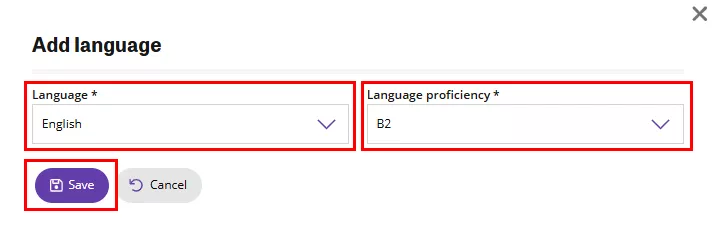 A print screen of the Solemove system showcasing where to add Language.