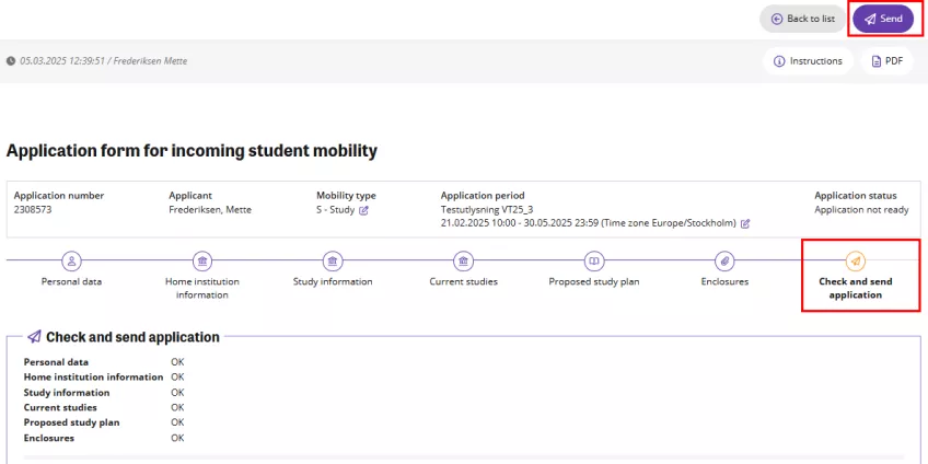 A print screen of the Solemove system showcasing My applications tab.